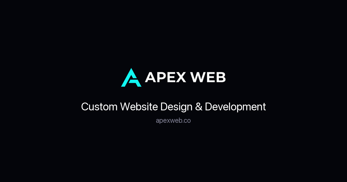 Apex Web — Custom Website Design & Development